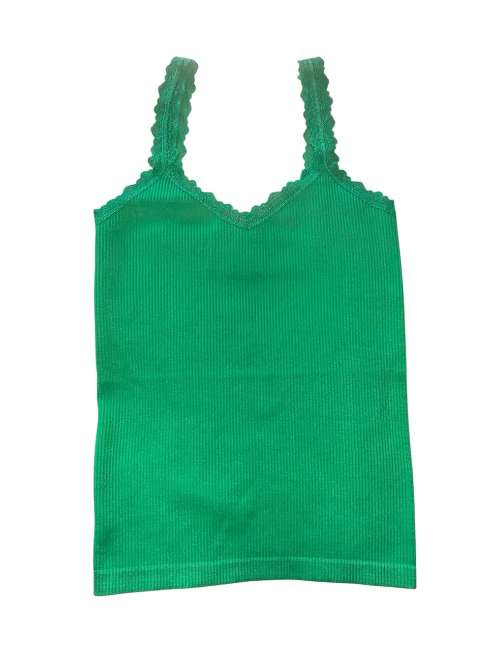 New Green Robles Lace Trim Camisole
